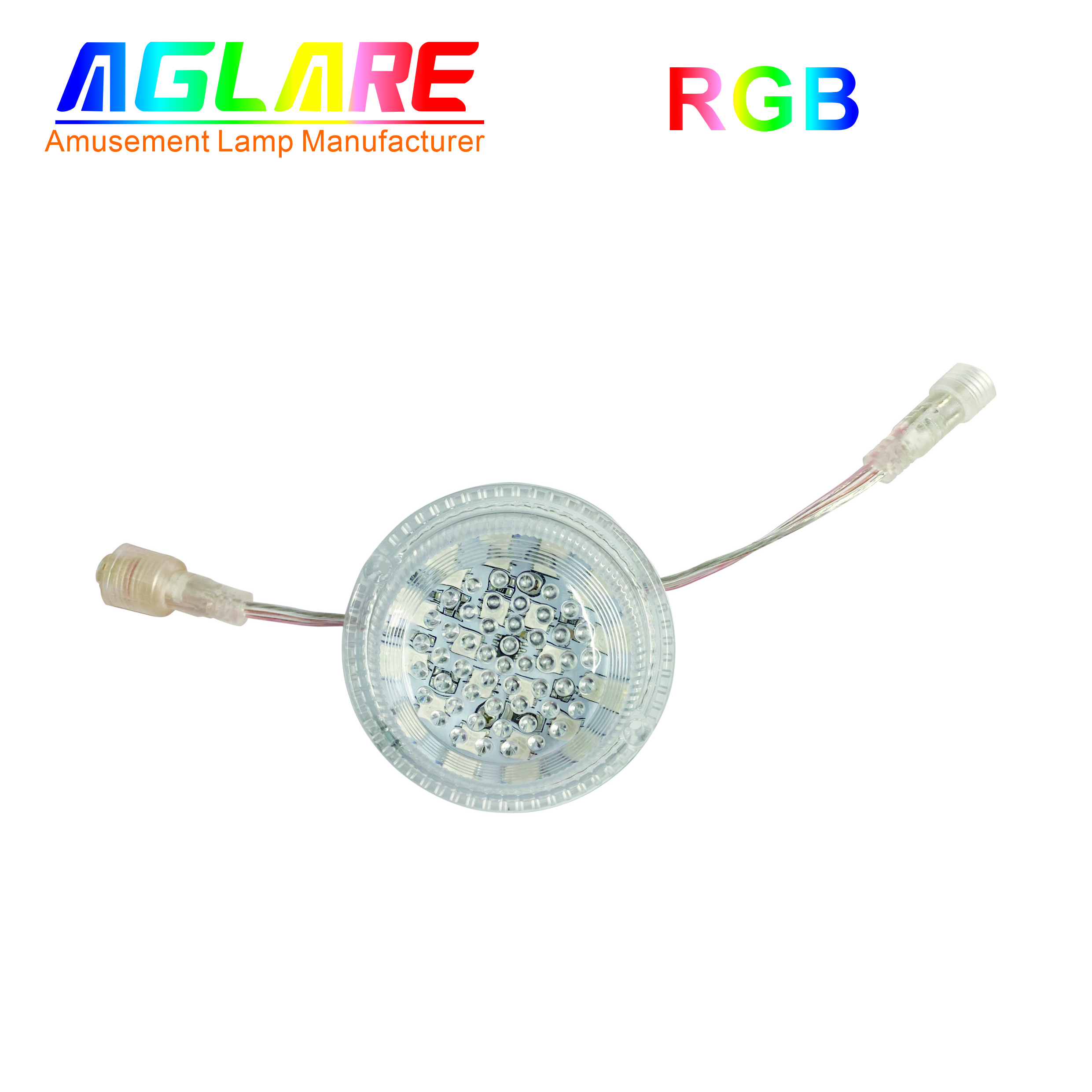 LED点光源灯全彩灯 70mm  18灯5050贴片点光源 表控光源游乐设备灯防水线led照明