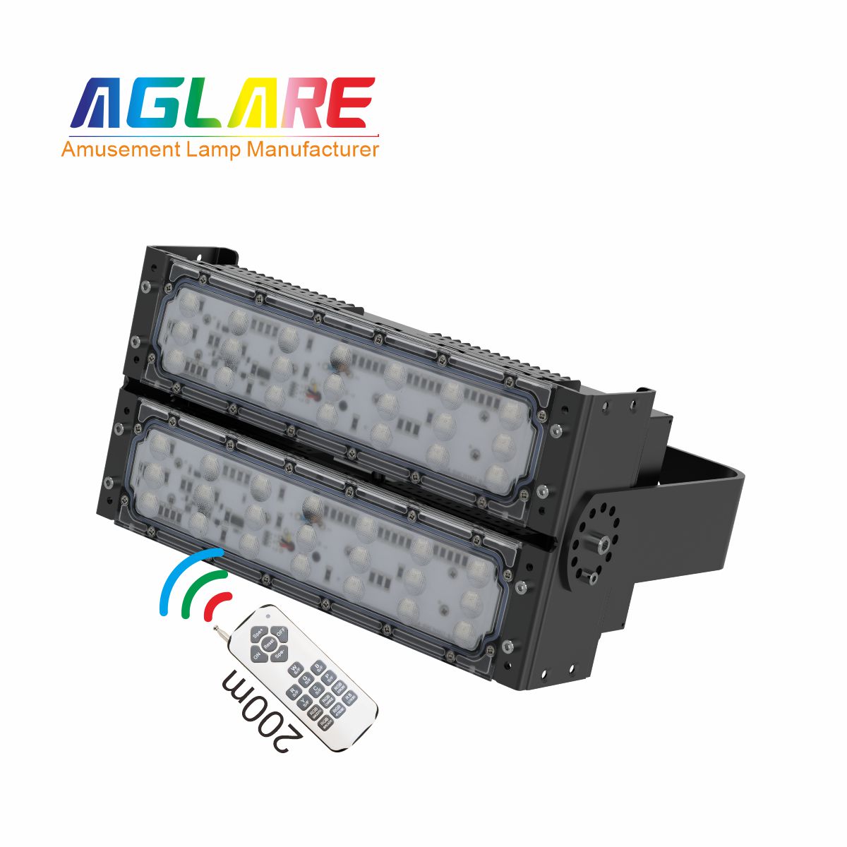100W LED彩色泛光灯 RGB投光灯带？仄